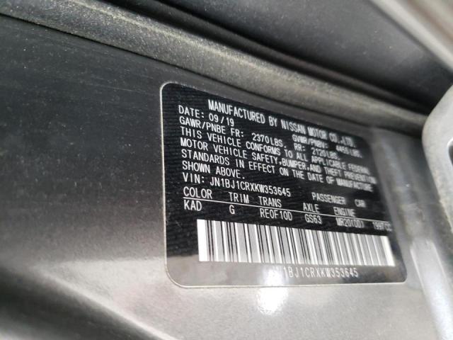 2019 NISSAN ROGUE SL JN1BJ1CRXKW353645