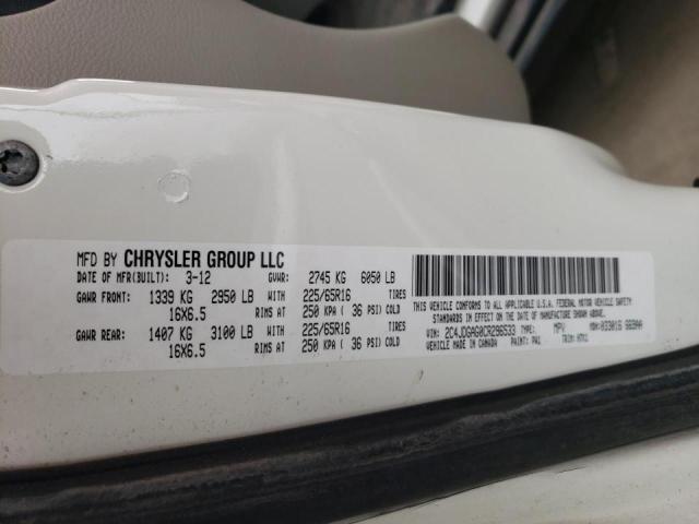 2012 DODGE RAM VAN 2C4JDGAG0CR296533