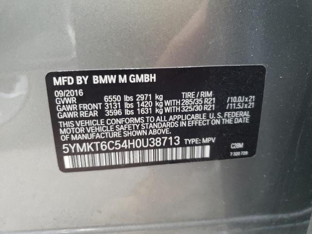 2017 BMW X5 M 5YMKT6C54H0U38713