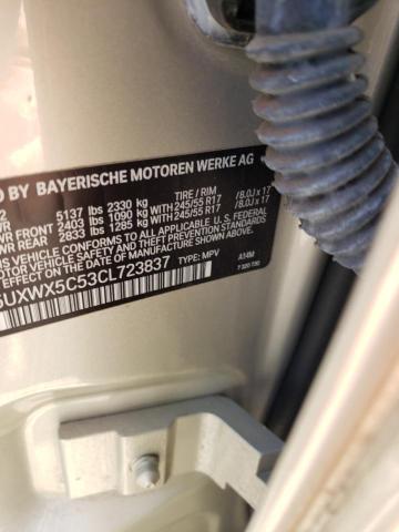 2012 BMW UK 5UXWX5C53CL723837