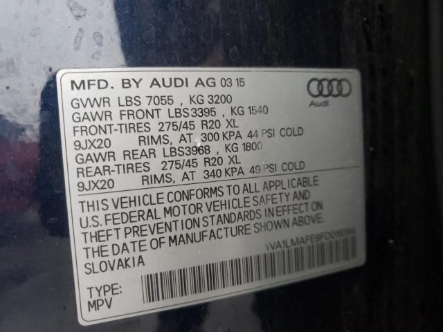 2015 AUDI Q7 TDI PRE WA1LMAFE8FD019384