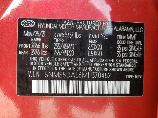 2021 HYUNDAI SANTA FE C 5NMS5DAL6MH370482
