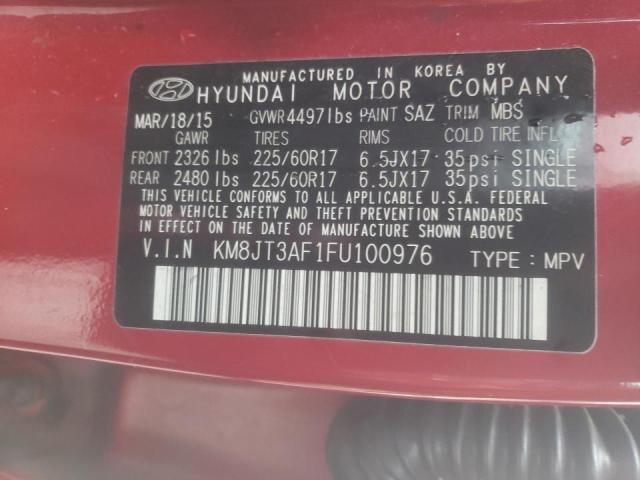 KM8JT3AF1FU100976 Hyundai Tucson Gls 2015. Фото: 9