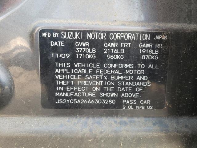 2010 SUZUKI SX4 LE JS2YC5A26A6303280