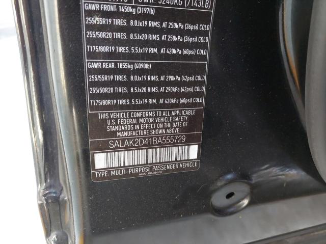 2011 LAND ROVER LR4 HSE LU SALAK2D41BA555729