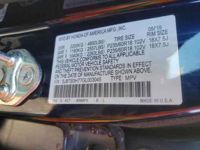 2016 ACURA RDX ADVANC 5J8TB3H77GL003045