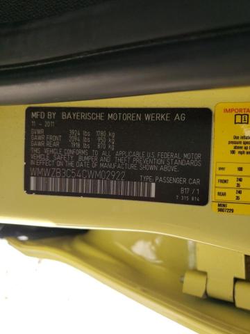 2012 MINI COOPER COU WMWZB3C54CWM02922