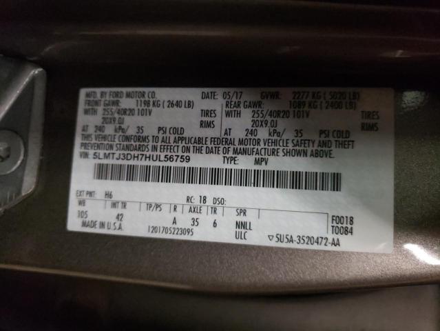 2017 LINCOLN MKC RESERV 5LMTJ3DH7HUL56759