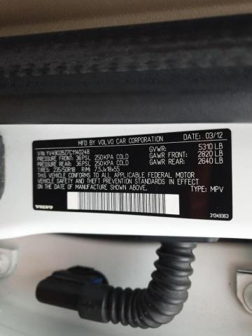 2012 VOLVO XC70 T6 YV4902BZ7C1140248