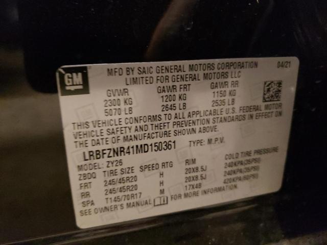 2021 BUICK ENVISION E LRBFZNR41MD150361