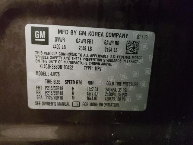 2013 BUICK ENCORE PRE - KL4CJHSB6DB103452