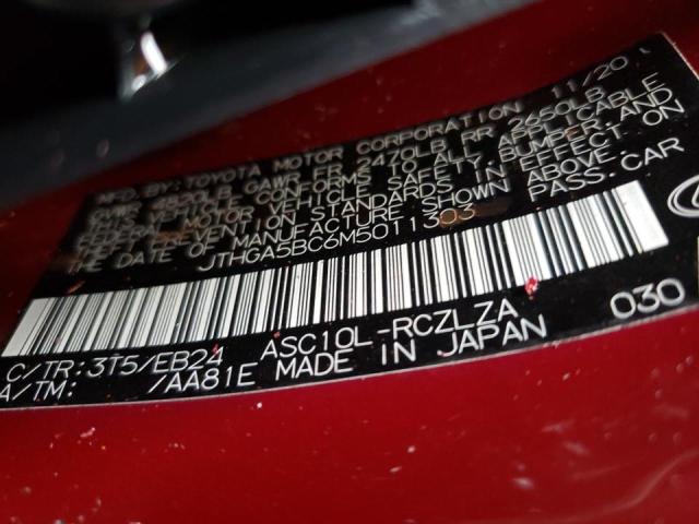 2021 LEXUS RC 300 BAS JTHGA5BC6M5011303