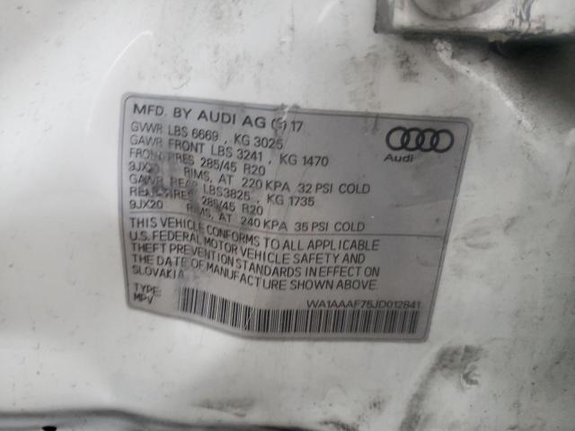 VIN WA1AAAF75JD012841 2018 Audi Q7, Premium no.10