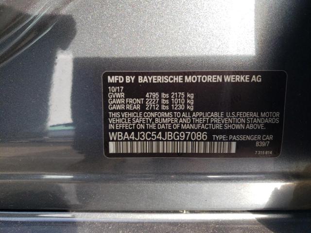 2018 BMW 430XI GRAN WBA4J3C54JBG97086