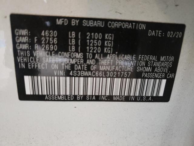 2020 SUBARU LEGACY PRE 4S3BWAC66L3021757