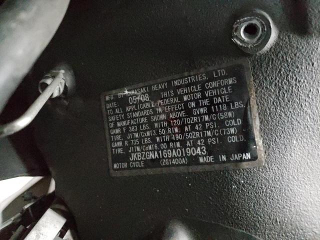 2009 KAWASAKI ZG1400 A JKBZGNA169A019043