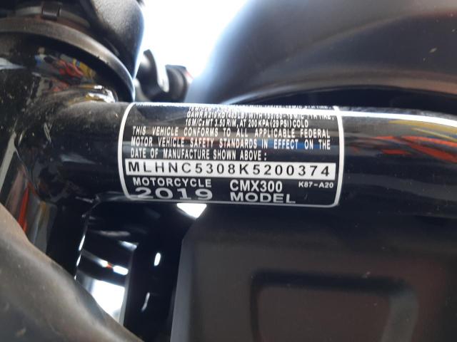 2019 HONDA CMX300 MLHNC5308K5200374