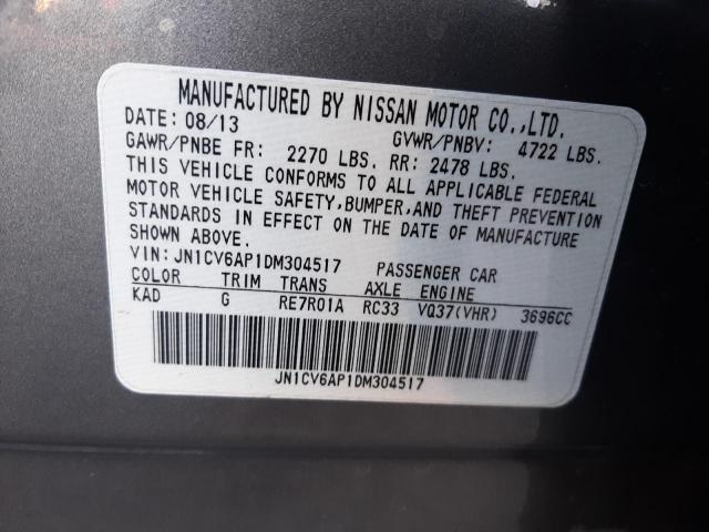 2013 INFINITI G37 BASE JN1CV6AP1DM304517