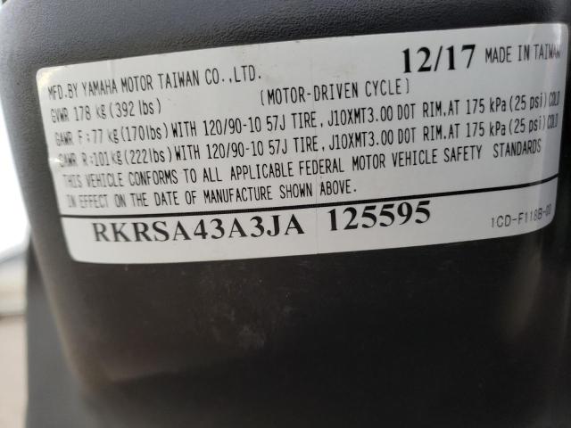 2018 YAMAHA YW50 F RKRSA43A3JA125595