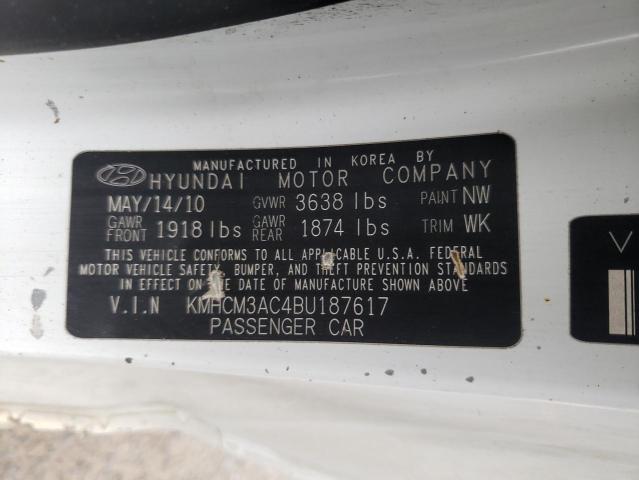 2011 HYUNDAI ACCENT GL KMHCM3AC4BU187617