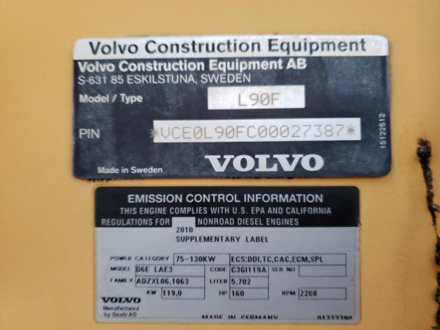 2010 VOLVO L90E VCE0L90FC00027387