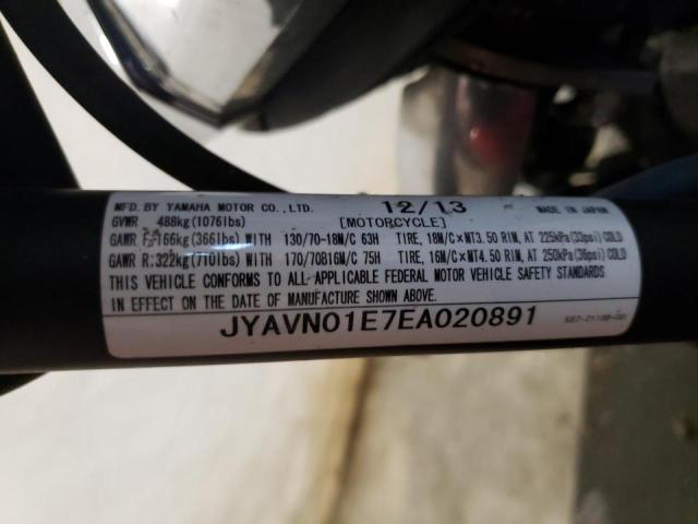 2014 YAMAHA XVS950 A JYAVN01E7EA020891