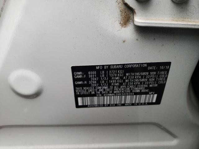 2019 SUBARU ASCENT LIM 4S4WMALDXK3428304