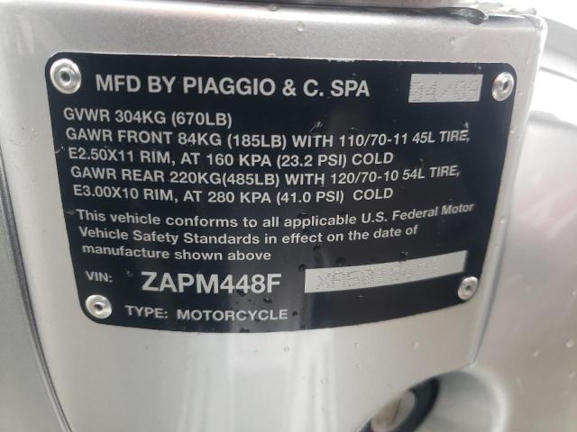 2010 VESPA LX 150 ZAPM448FXA5018403