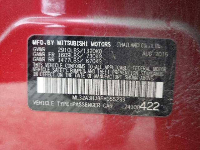2015 MITSUBISHI MIRAGE DE ML32A3HJ8FH055233