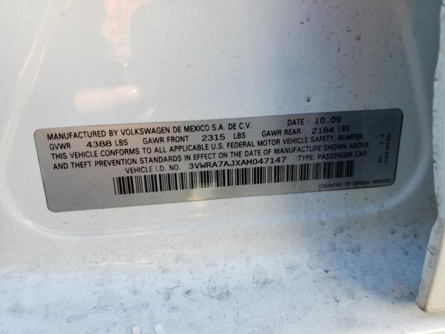 2010 VOLKSWAGEN JETTA WOLF 3VWRA7AJXAM047147