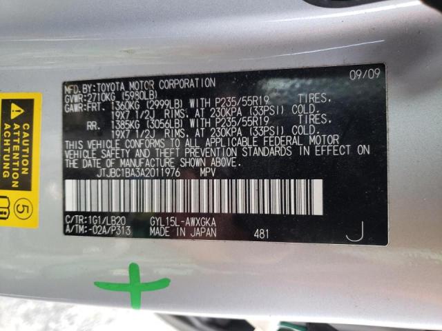 2010 LEXUS RX 450 JTJBC1BA3A2011976