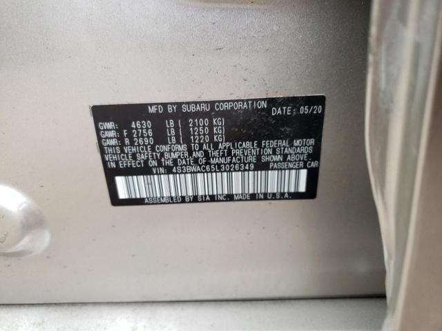 2020 SUBARU LEGACY PRE 4S3BWAC65L3026349