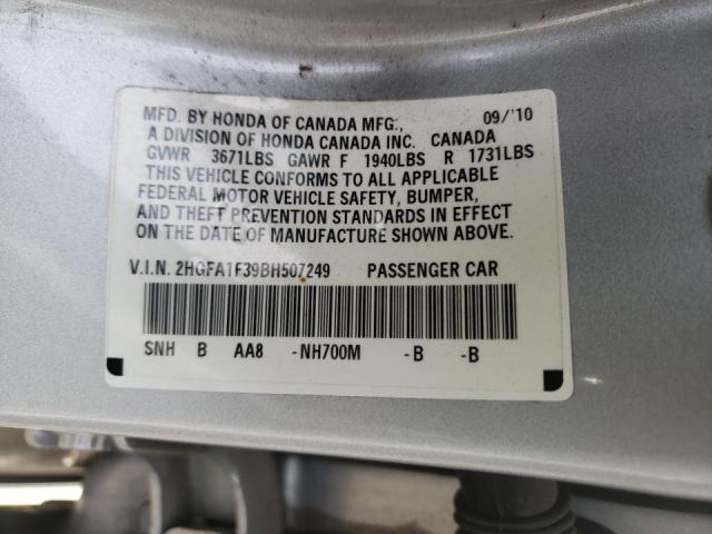 2011 HONDA CIVIC VP 2HGFA1F39BH507249