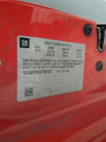 2010 CHEVROLET COBALT 1LT 1G1AD1F56A7185108