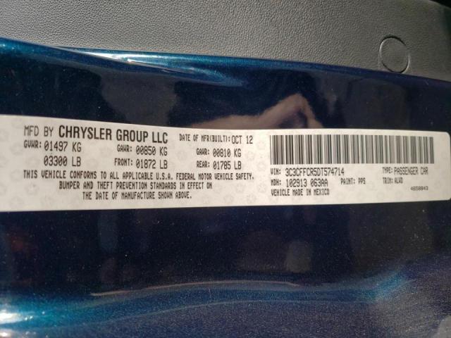 2013 FIAT 500 LOUNGE 3C3CFFCR5DT574714