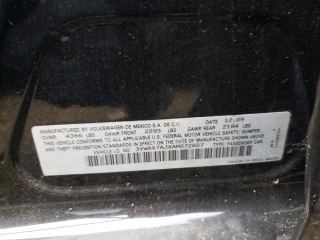 2010 VOLKSWAGEN JETTA LIMI 3VWAX7AJXAM072657