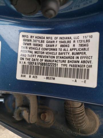 2011 HONDA CIVIC LX-S 19XFA1F68BE022251