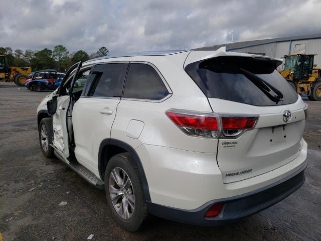 VIN 5TDKKRFH9ES007358 2014 Toyota Highlander, Xle no.3