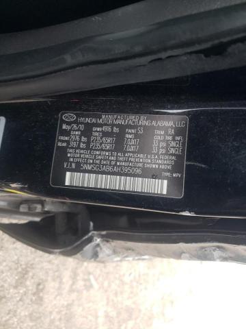 2010 HYUNDAI SANTA FE 5NMSG3AB6AH395096