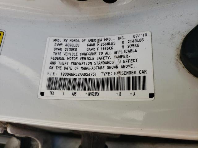 2010 ACURA TL 19UUA8F52AA024751