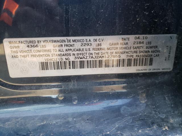 2010 VOLKSWAGEN JETTA LIMI 3VWAZ7AJ2AM127855