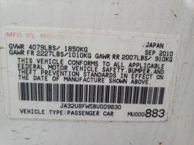 2011 MITSUBISHI LANCER GTS JA32U8FW5BU009830