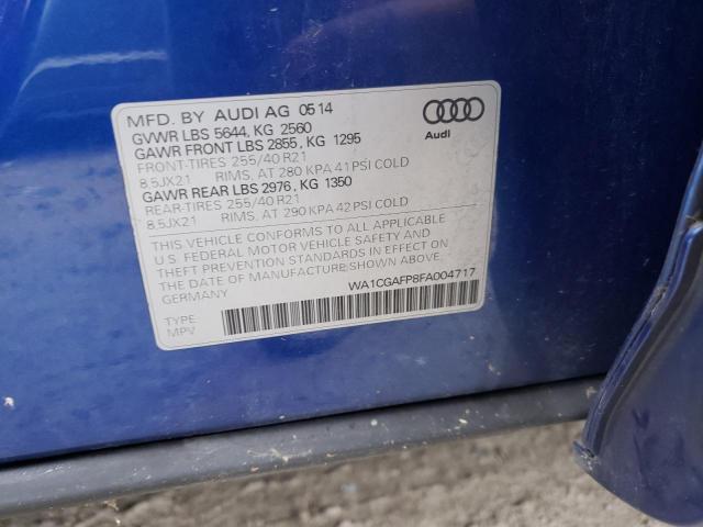 2015 AUDI SQ5 PREMIU WA1CGAFP8FA004717