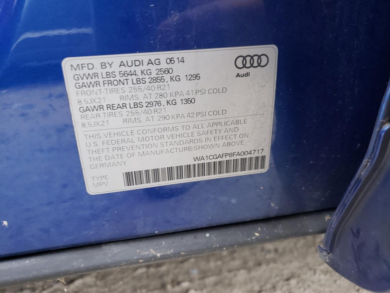 Audi SQ5 PREMIU 2015