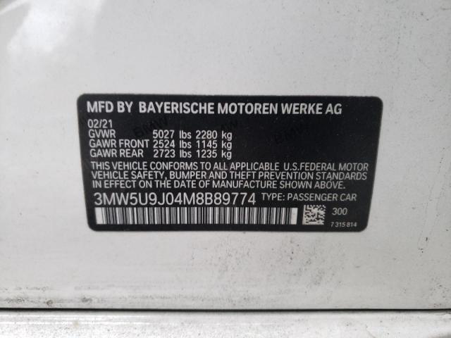 2021 BMW M340XI 3MW5U9J04M8B89774