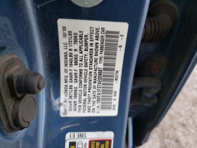 2010 HONDA CIVIC VP 19XFA1F37AE009687