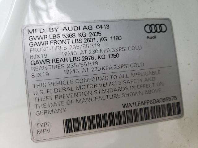 VIN WA1LFAFP6DA086575 2013 Audi Q5, Premium Plus no.10