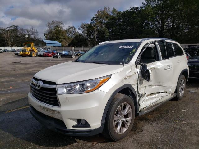 VIN 5TDKKRFH9ES007358 2014 Toyota Highlander, Xle no.2