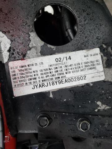 2014 YAMAHA FZ6 RC JYARJ18Y9EA002802