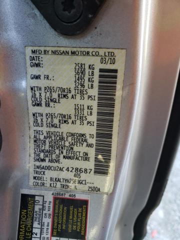 2010 NISSAN FRONTIER K 1N6AD0CU2AC428687